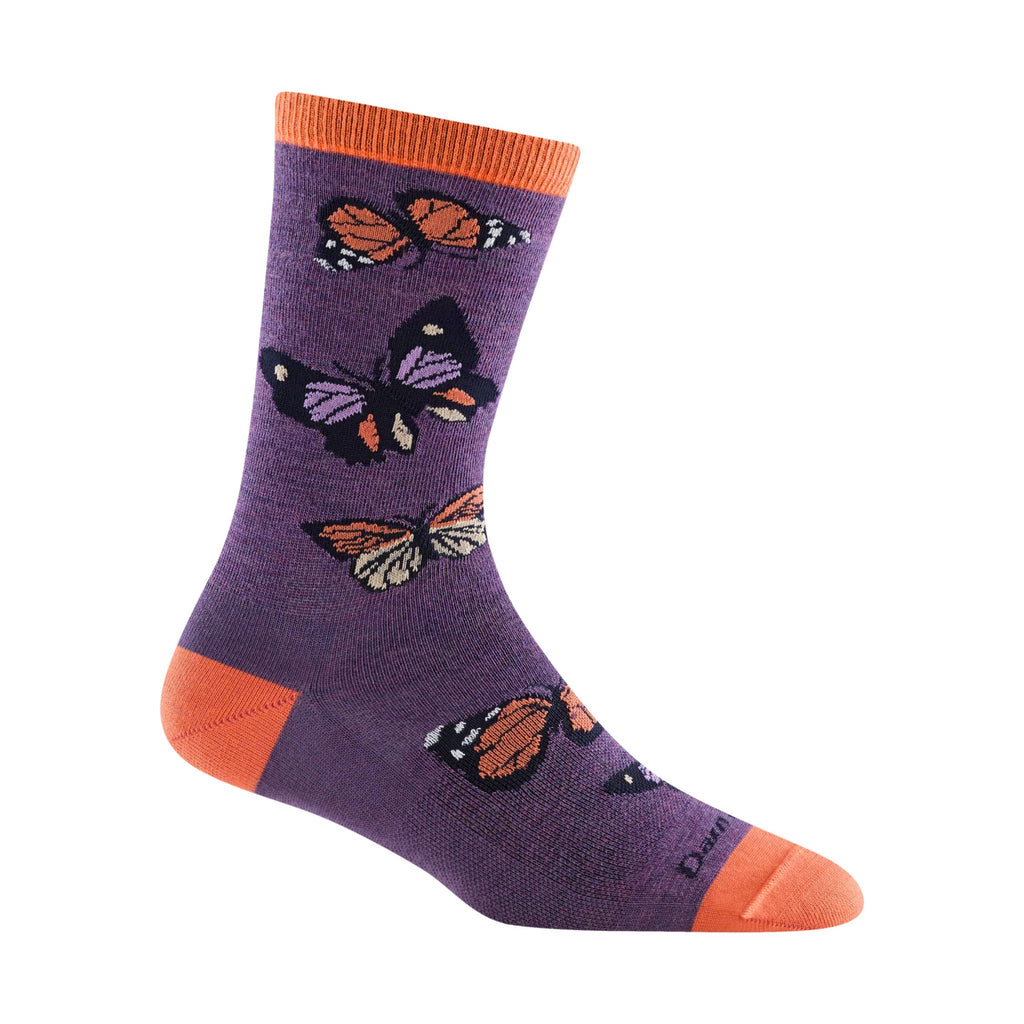 Darn Tough Vermont Women's Flutter Crew Lightweight Lifestyle Sock - Plum - Lenny's Shoe & Apparel