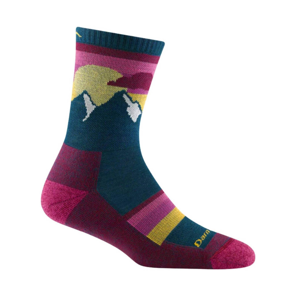 Darn Tough Vermont Women's Sunset Ledge Micro Crew Lightweight Hiking Sock - Dark Teal - Lenny's Shoe & Apparel