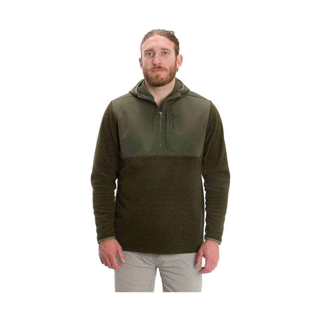 Grundens Men's Bering Pro Quarter Zip Hoodie - Deep Lichen - Lenny's Shoe & Apparel