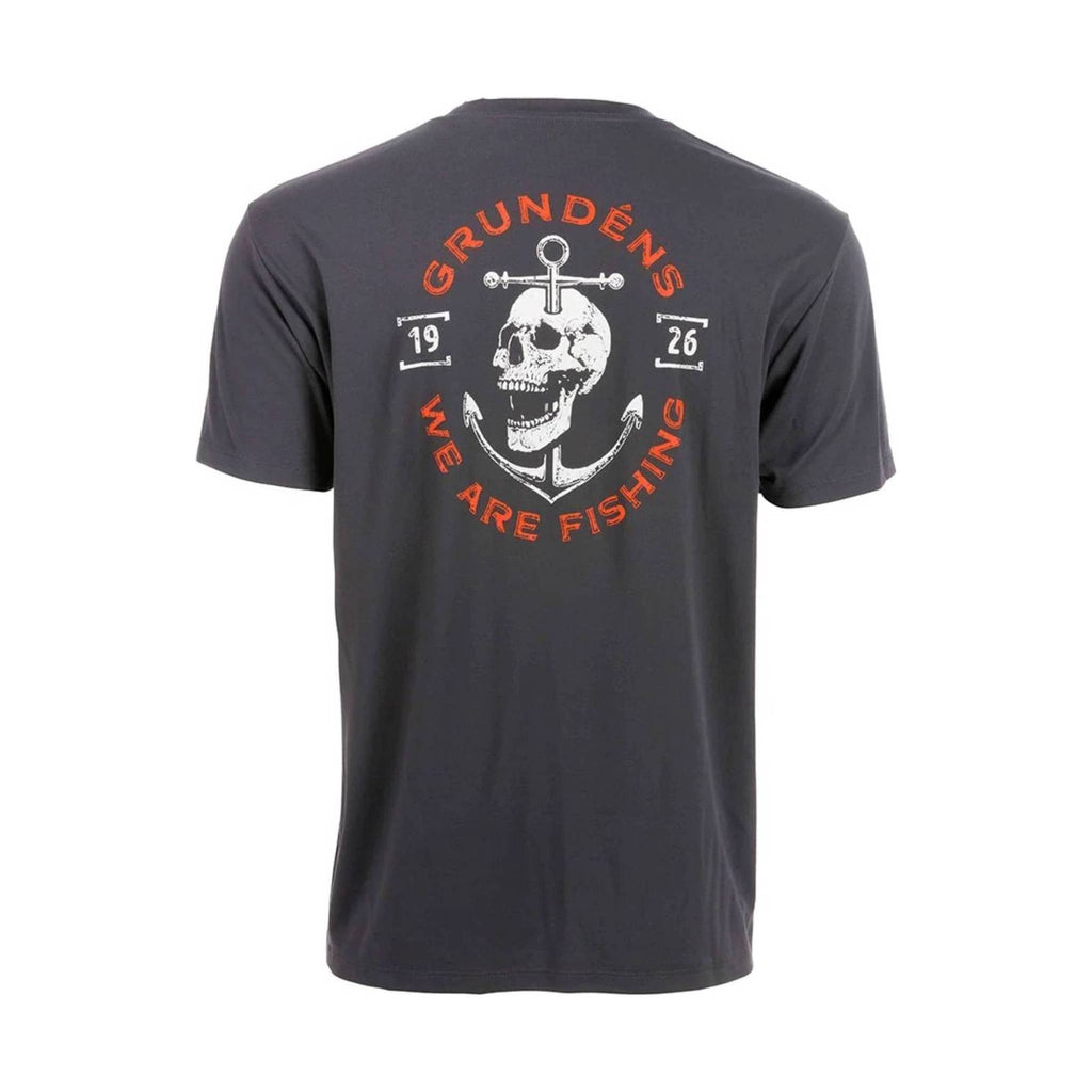 Grundens Men's Tech Tee SS - Anchor Down Print - Lenny's Shoe & Apparel