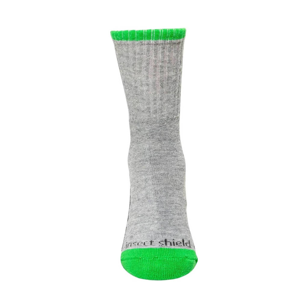 Insect Shield Kids' Sport Crew Socks - Grey Heather - Lenny's Shoe & Apparel