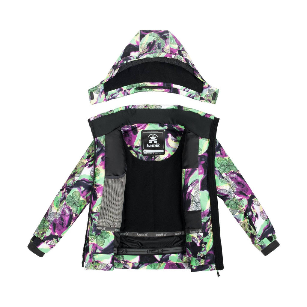 Kamik Kids' Tallie Floressence Jacket - Black/Multi - Lenny's Shoe & Apparel