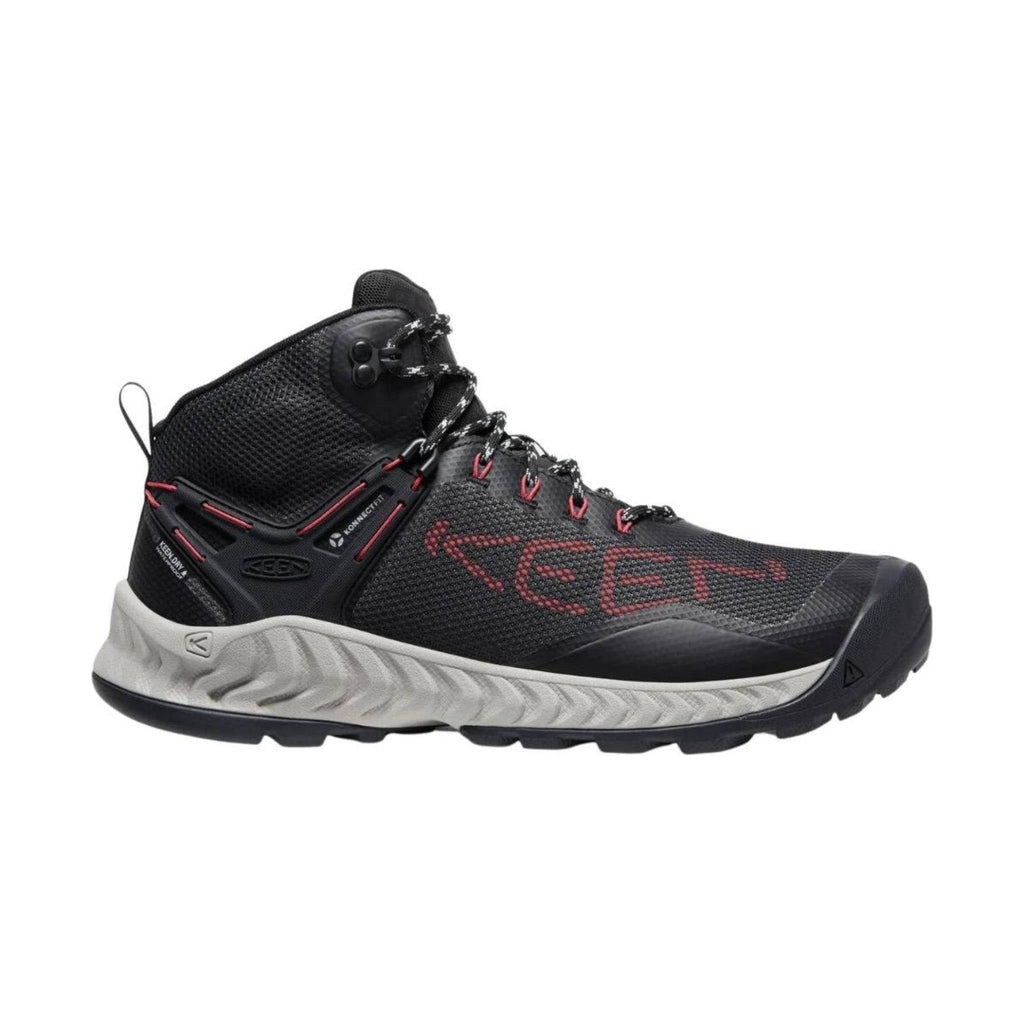 KEEN Men's NXIS EVO Waterproof Boot - Black/Red Carpet - Lenny's Shoe & Apparel