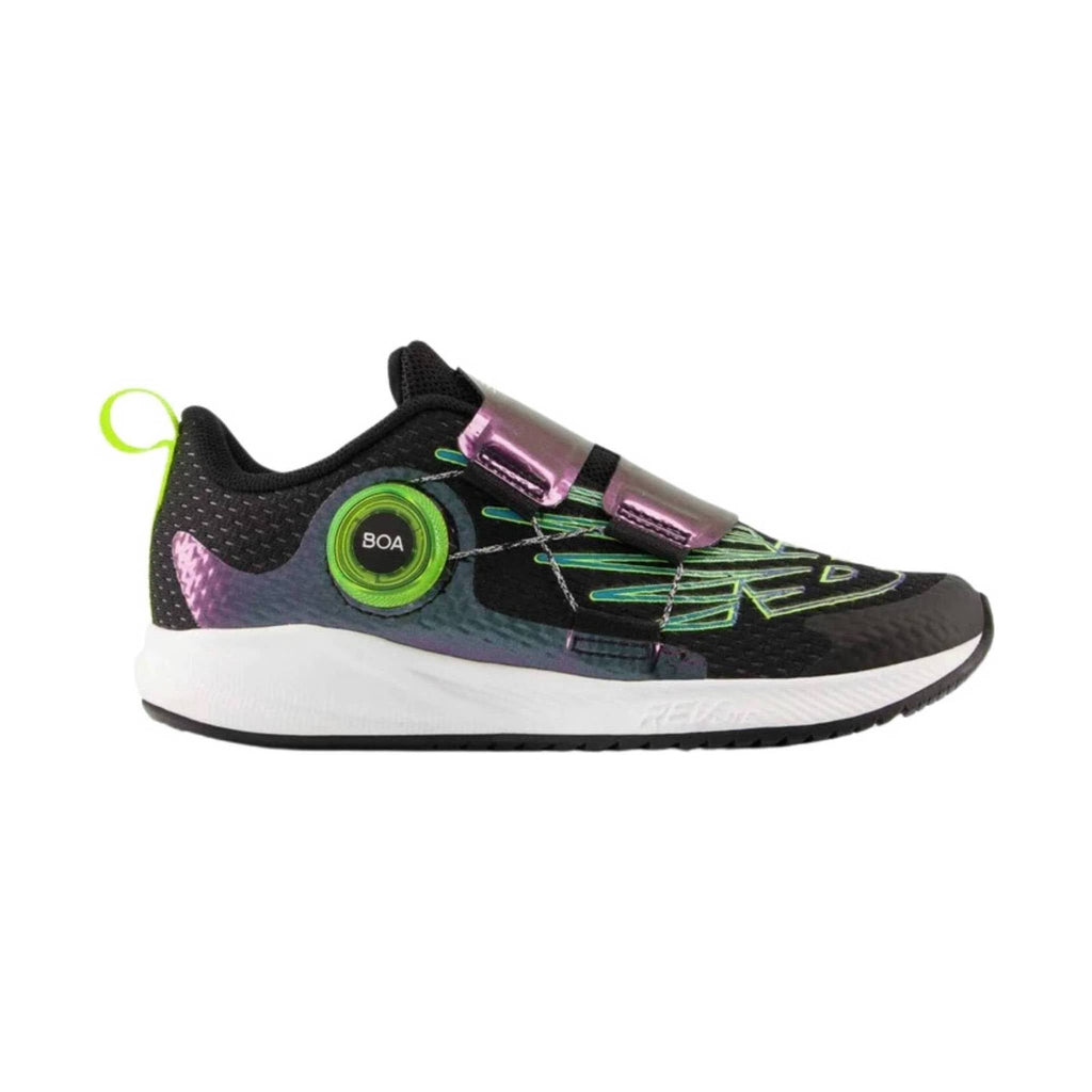 New Balance Kids' Fuel Core Reveal v3 BOA - Black/Electric Teal - Lenny's Shoe & Apparel