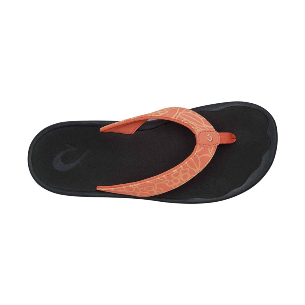 Olukai Women's Ohana Flip Flop - Fusion Coral/Onyx - Lenny's Shoe & Apparel