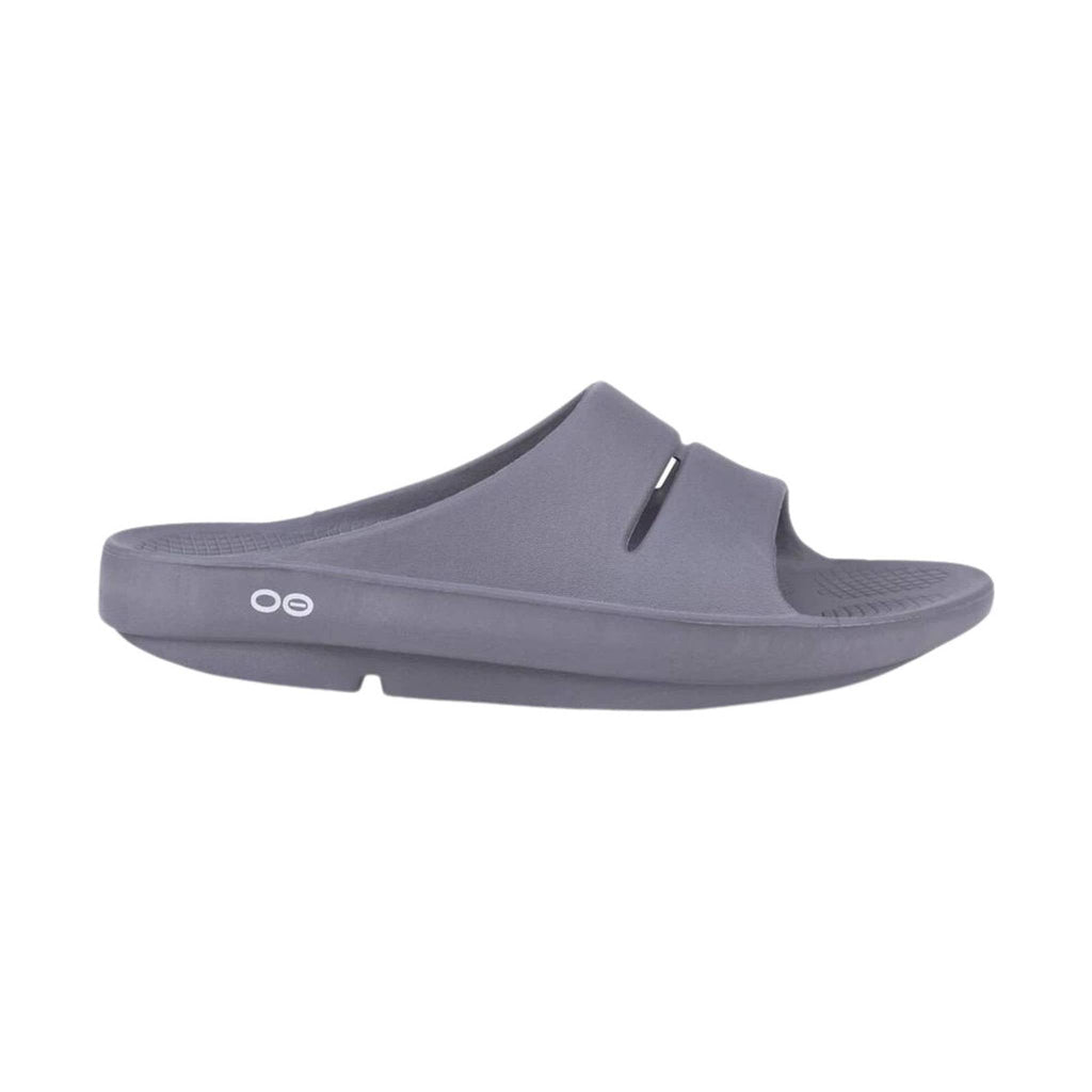 OOfos OOahh Slide - Slate - Lenny's Shoe & Apparel