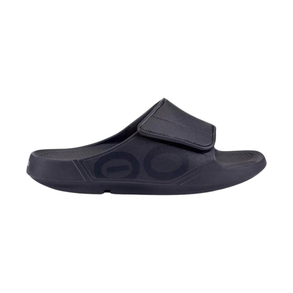 OOfos OOahh Sport Flex Slide - Matte Black - Lenny's Shoe & Apparel