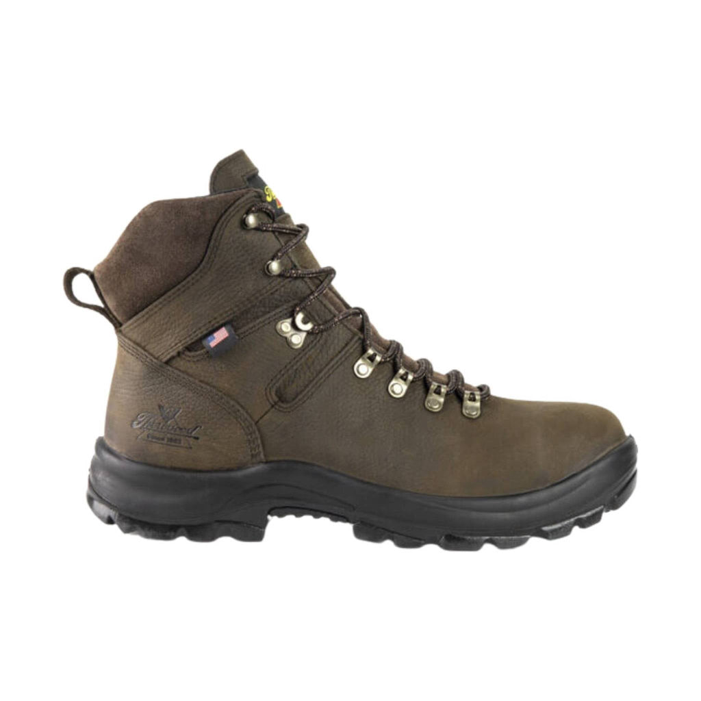 Thorogood Men's American Union Waterproof 6 Inch Steel Toe Work Boot - Brown - Lenny's Shoe & Apparel