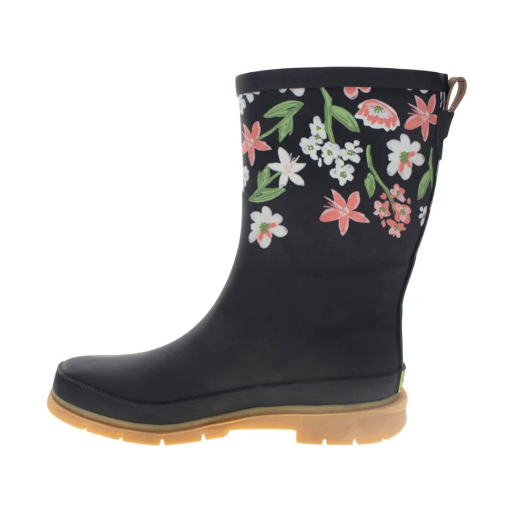 Western Chief Women's Brushed Petals Mid Rain Boots - Black - Lenny's Shoe & Apparel